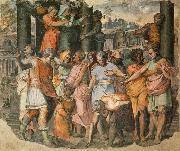 Perino Del Vaga Tarquin the Bold Founds the Temple of Jove on the Campidoglio china oil painting artist
